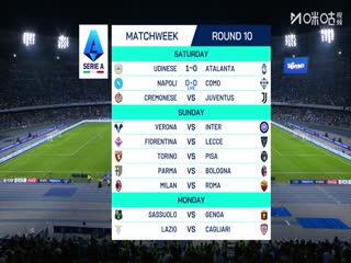 意甲联赛 那不勒斯VS科莫 20251102封面图