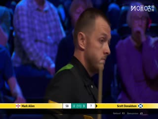 斯诺克英锦赛正赛32进16轮次 马克·艾伦1-6斯科特·唐纳森 20251202