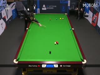 斯诺克苏格兰公开赛第一轮64进32 周跃龙4-3山姆·克雷吉(乔迁) 20251216