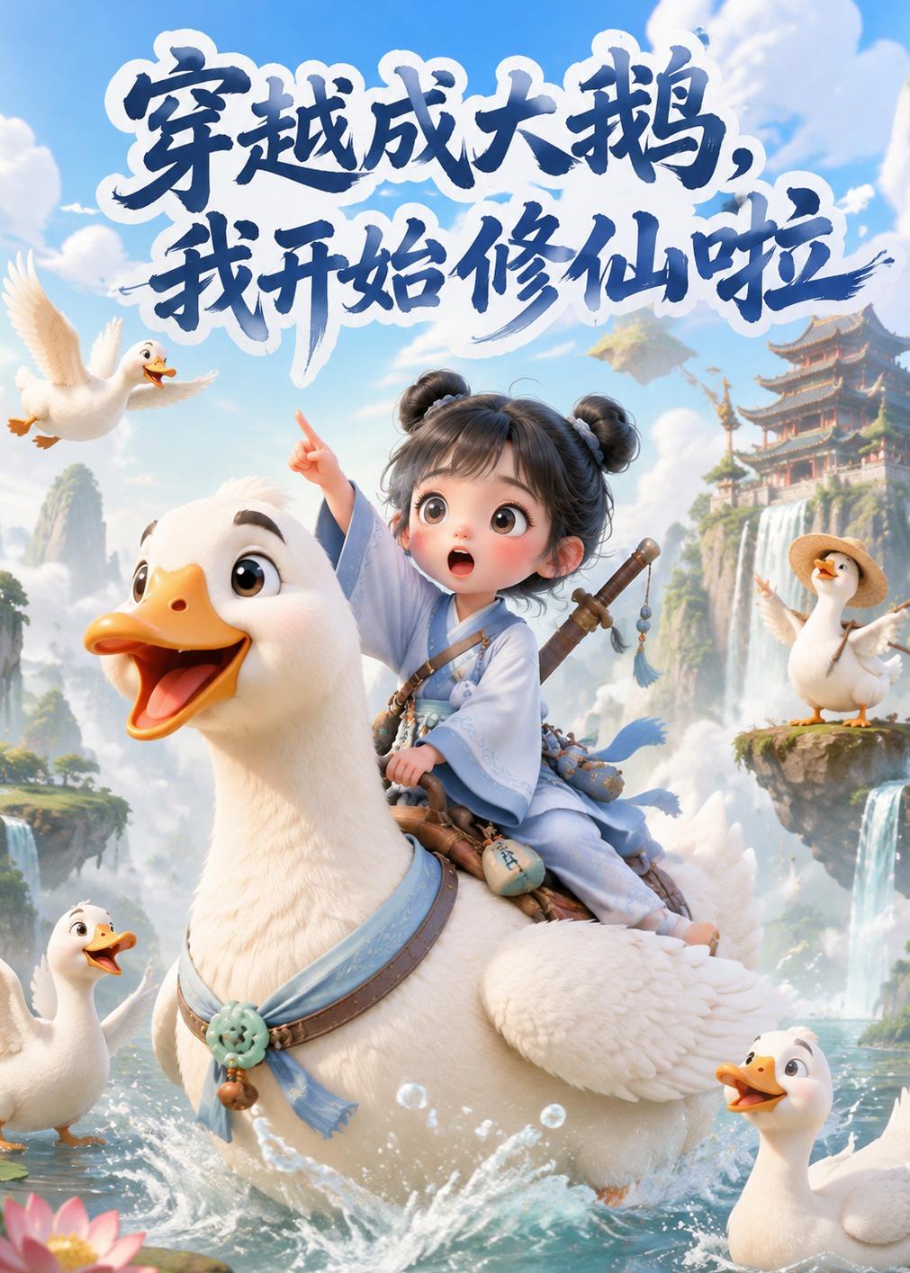 穿越成大鹅，我开始修仙啦海报