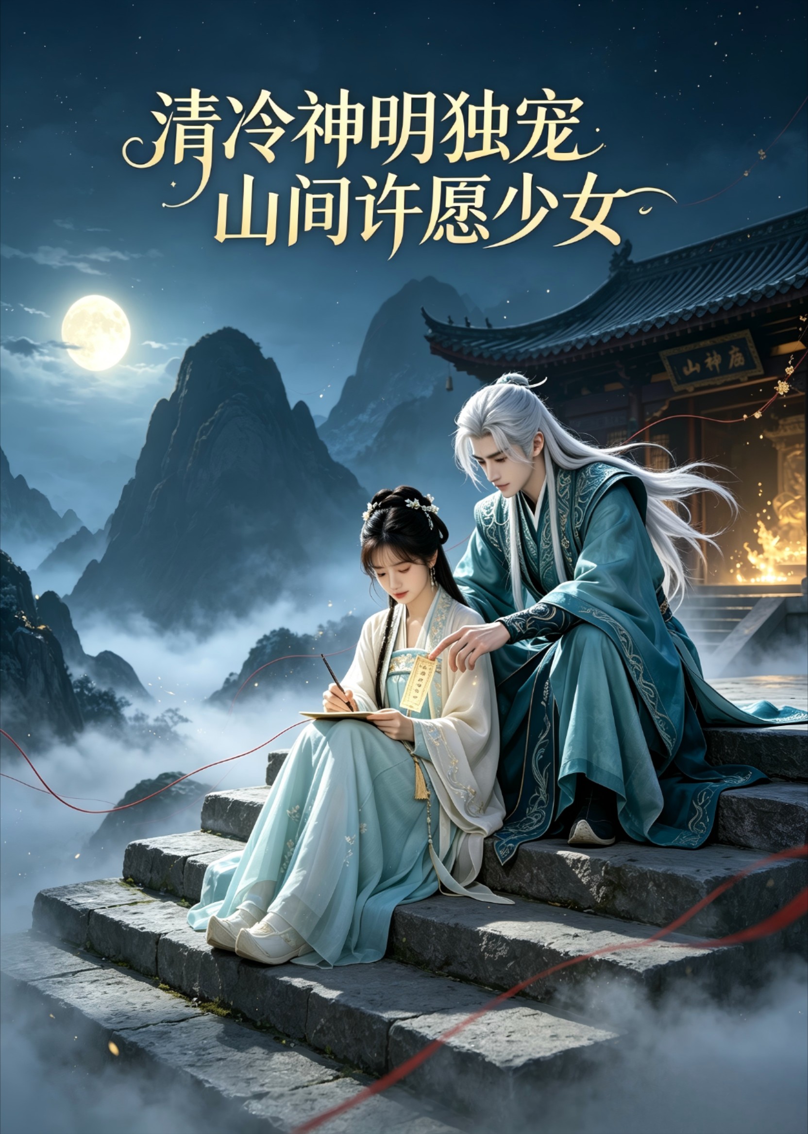 清冷神明独宠山间许愿少女海报