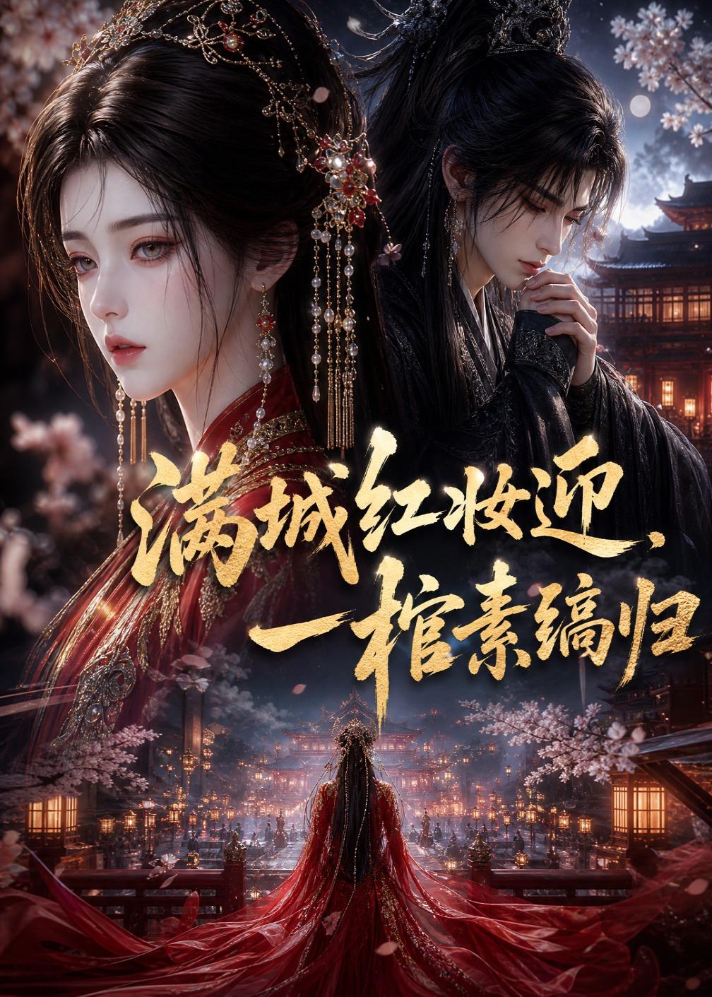 满城红妆迎，一棺素缟归