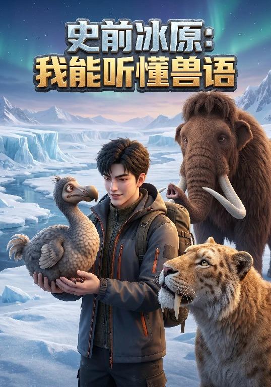 《史前冰原：我能听懂兽语》AI漫剧封面