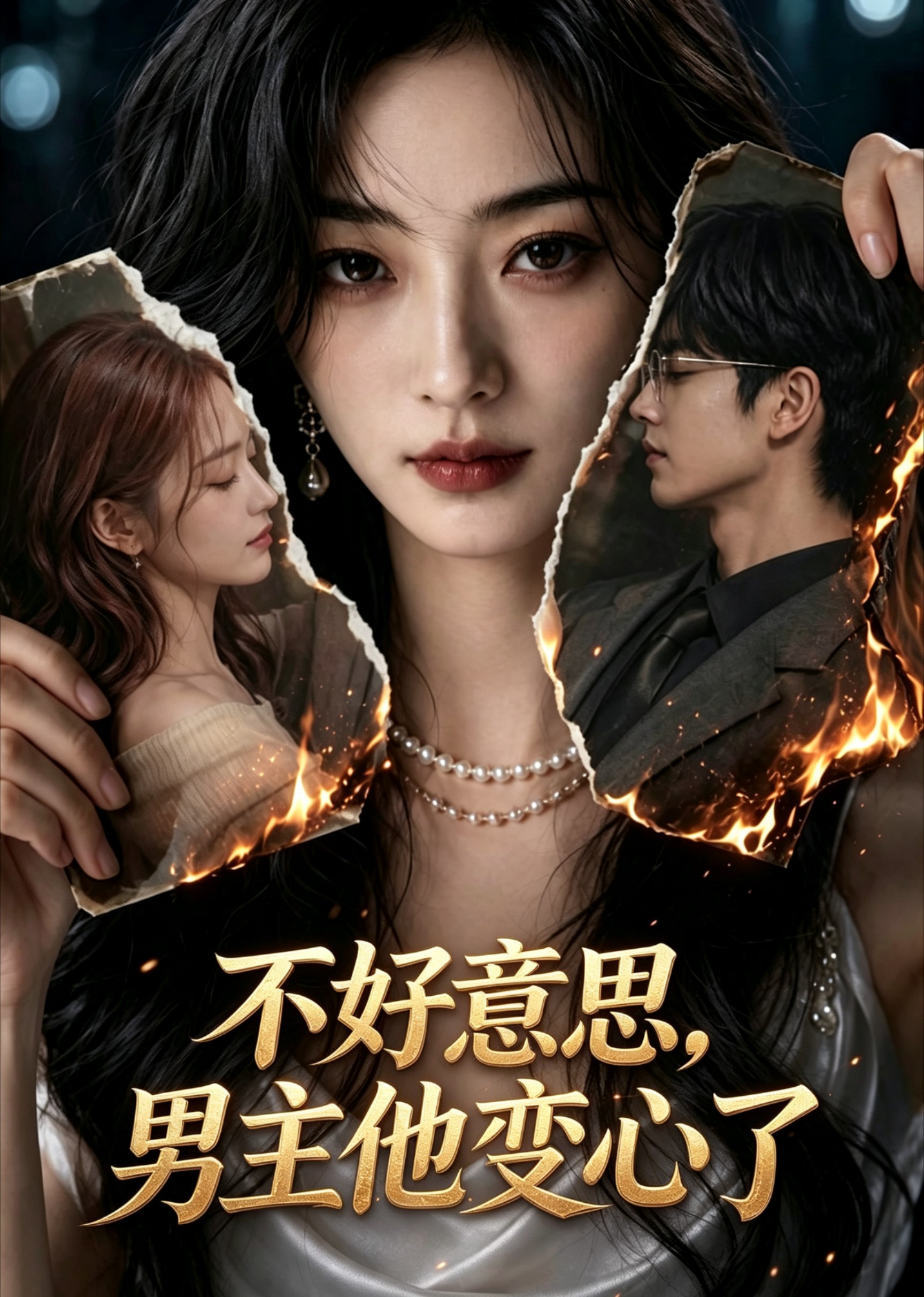 《不好意思，男主他变心了》AI漫剧封面