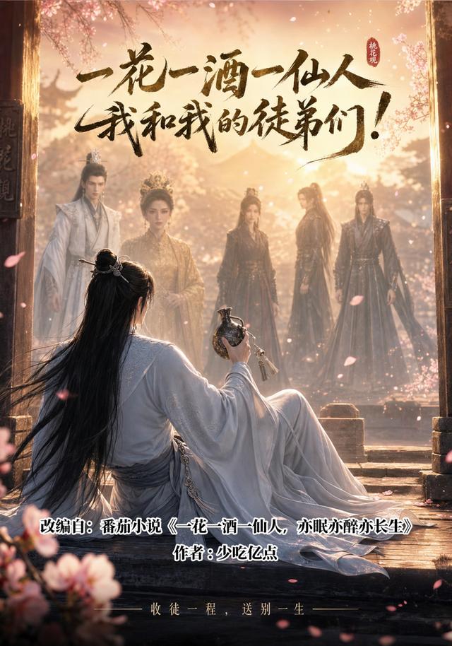 《一花一酒一仙人，我和我的徒弟们》AI漫剧封面