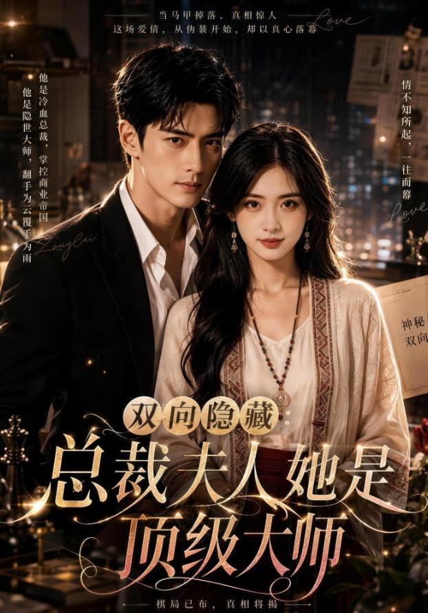 《双向隐藏：总裁夫人她是顶级大师》AI漫剧封面