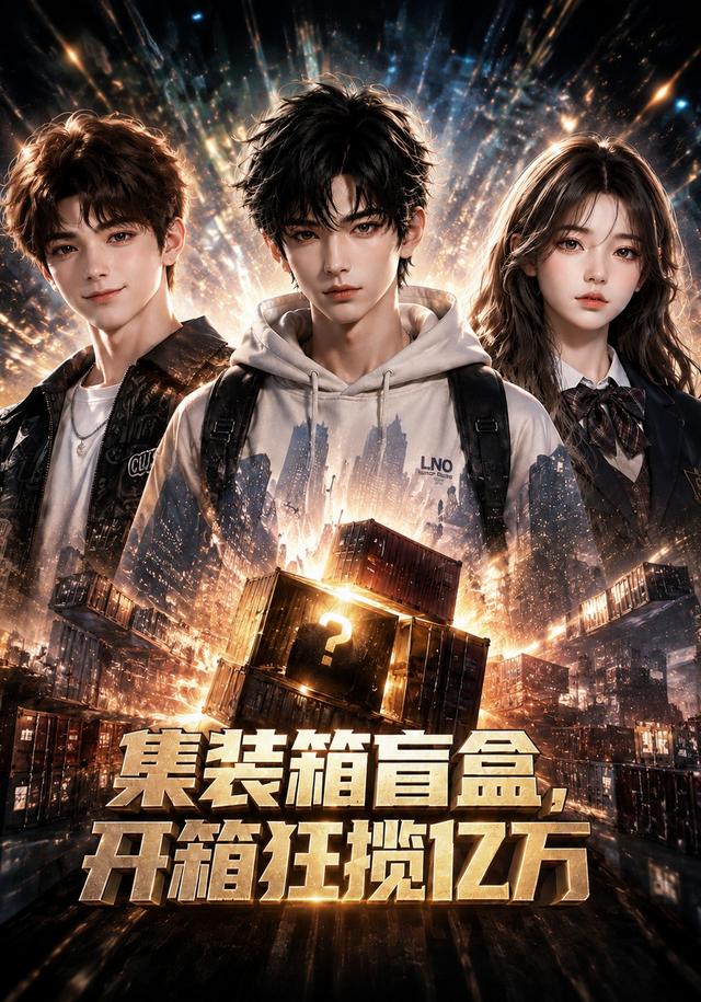 《集装箱盲盒，海外开箱狂揽百亿宝藏第二季》AI漫剧封面