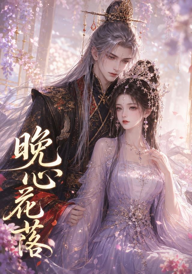《晚心花落》AI漫剧封面